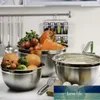 6 stks Roestvrijstalen kommen Set 1.5-5L Capaciteit Nesten Mengkom Keuken Koken Salad Bowls Plantaardige Voedselopslag Container