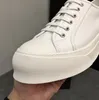 Fashion White Chaussures Men a augmenté la semelle épaisse chaussure décontractée véritable cuir authentique fait à la main les baskets de plate-forme pour hommes