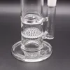 12 tums unikt glas vatten Bong hookahs inline Perc Clear Water Pipe New Tall Heady Dab Rig med 14mm skål