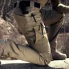 Men's Pants Outdoor Cargo Man Work Hiking Rip-Stop Military Tactical Casual Multi-pocket Men Trousers2850