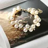Frauen Braclets Neues Design Luxuriöser Charme Kristall Kubikzircon Simulierte Perle Perlen Armband Für Frauen Jewelry1737166