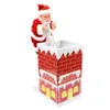 Christmas Gift Santa Claus Electric Climb Chimney 8.3 Inch Music Play Novelty Toys
