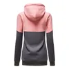 2021 New Spring Hoodied Sweatshirt Dam Casual Patchwork Slim Womens Jackor Märke Varm Lång Style Buttocks Hoodies Women X0721