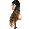 Synthetic Wigs Ombre Brown Long Black Headband Dreadlock Wig Soft Faux Locs Braiding Crochet Twist Hair For Women/Men