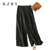 Sommarkonst Style Elastisk midja Ankellängd Loose Femme Pantalon Linne Vintage Kvinnor Casual Wide Ben Byxor Rzby261 211124