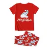 ベアリーダークリスマスパジャマファッションファミリーマッチング衣装かわいい漫画プリントお父さんママの娘子供服セット210708