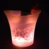 5L Waterproof Plastic LED Ice Buckets 7 Color Wine Drinks Beer Ice Cooler Light Up Champagne Beer Bucket Bars Night Party