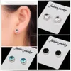 Clip su Orecchini per diamanti in acciaio inossidabile Orecchini per le orecchie per clip Women Mens Fashion Will e Sandy Gift