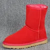 Winter New Australia Classic Schneestiefel Günstige Damen Herren Winterstiefel Moderabatt Stiefeletten Schuhe Größe 5-13 Rot Schwarz Rosa