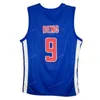 Custom rétro Luol Deng # 9 Équipe Grande-Bretagne Jersey de basket-ball cousu le nom et le numéro de la qualité supérieure du S-4xl