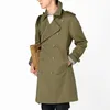 Erkek trençkotları marka ceketi artı beden özel-tailor İngiltere çift göğüslü uzun ince fit klasik trenchcoat hediye olarak