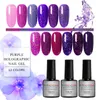 Nail Gel T-TIAO CLUB 7ml Holographic Purple Glitter UV Polish Rainbow Super Shine Shimmer Manicure Soak Off Art Varnish
