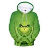 Felpe con cappuccio da donna Felpe Grinch verdi divertenti Regalo di Natale per donna Pullover primavera marito Felpa con cappuccio di grandi dimensioni asiatica