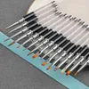 Multifunctional Nail Brushes 15 Pcs Set Nails Drawstring Pens Fashion Crystal Manicure Drawing Brush for Beauty Salon