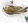 Pet Cat Toy Training Placa de diversión Pistas Disco Multipropósito Tablero de rascado Garra Molinillo Spring Stick con Nip 211122