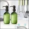 Burkar förvaring hushållsorganisation hem trädgård2 pack premium grön mti-syfte påfyllningsbar plast tvålpump flaskor matt svart dispenser