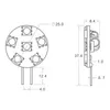 LED G4 لمبة 6led 5050smd واسعة فولت ac / dc10-30v 1w دبوس الجانب bi-pin الدافئة الأبيض Dia25mm