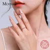 Echt 925 Sterling Silber Trendy Stapelbar Türkis Gravieren Buchstaben Eleganter Fingerring Für Frauen Edlen Schmuck 210707