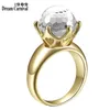 DreamCarnival 1989 Special Cut Solitaire Damen Love Verlobungsring AAA Zirkonia 6 Garnelen Krone vergoldeter Schmuck WA11498G 211217