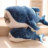 Whale Plush Toys Dolls Duża długa poduszka na poduszkę Pchana dzieci Świąteczna zabawka