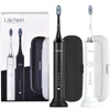 Lachen Double Electric Toothbrush H9 Timer adulto 5 Modo USB dente recarregável 10 escova de reposição 2 cabeças de travle 210373675836101051