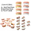 Party Masks 12pcsset Halloween Prank Toys Simulation Rotten Teeth Vampire Denture Masquerad Cosplay Fake Props6485631