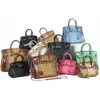 Birkins tote handbag 2021 new women's crocodile pattern leather fashion carrying handbag2558