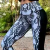 Blackarachnia zomer vrouwen sexy slang patroon print leggings mode comfortabele athleisure push-up elastische SL 211221