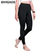 Bivigaos Ice Silk Leggings Весна Летние Тонкие спортивные Тренировки Высокая Стремясь Шелковистая Черная Тонкий Фитнес Женщины 210925