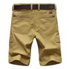 Arrivées Mode Hommes Cargo Shorts Droite Lâche Coton Mans Pantalon Court Bas Plus Taille 48 50 AYG227 210629