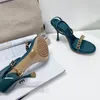 9 cm Women Lady Sexy Summer High Heel Chains Sandal Shoes Heeled Footwear Fashion Instagram Popular Sell Top Quality Factory Price B38850