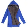 Ekouaer Women's Thicken Winter Coats Fur Lining Warmer Hoodie Ladies Coat Outerwear Jacket 201028