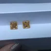 Pietre Moissanite sciolte color champagne Principessa Ghiaccio tritato Brillante gemma Diamante VVS1 Chiarezza Fidanzamento Creazione di gioielli H1015