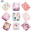 Fralda Ecologica Babyland 9pcs / set lavable écologique couche-culotte en tissu réglable couche-culotte en tissu réutilisable couche-culotte de poche 210312