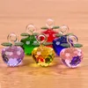 Chirstmas Tree Hangs Ornaments 30 40 50mm Crystal Glass Bppleミニチュア図形ナタールホームデコレーションフィギュアクラフトギフトC0245B