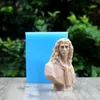 3D Silicone savon moule bricolage artisanat à la main gâteau faisant outil célèbre Sculpture gypse Statue moule 210225