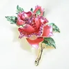 Pins, Brooches Brand Charm Classic Rhinestone Large Camellia Flower Brooch Bouquets Wedding Corsage