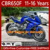 Kit de carrosserie pour Honda CBR 650f CBR650F 11 12 13 14 15 16 Fares 73No.118 CBR FLAT BLACK 650 CBR650 F 2011-2016 650cc CBR-650F CBR-650 2011 2013 2013 2014 2015 2016 Bodywork