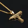 Złoty łańcuch pistoletu Pistolet Wisianek na męską modę Hip Hop Cuban Link Naszyjniki biżuteria