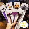 Hårtillbehör Kid Halloween Wig Dress Up Hairpin Headdress Tjejer Bat Pumpkin Braid Clips Prom Party Decoration Barntillbehör Props