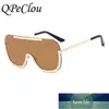 Occhiali da sole QPeClou metallo oversize quadrato moda donna montature per occhiali trasparenti uomo grande scudo parasole Oculos1