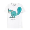 21SS Designer Magliette Animal Print Estate Moda traspirante Magliette Trendy Bear Pattern Casual Uomo e T-shirt da donna Top Quality