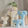 Смола ваза Home Decor Decorder Pot Head Скульптура Ящик для хранения Ручка Держатель Творческие Украшения Аксессуары Арт Орнаменты 211215