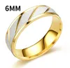 Gold line Ring Band Stainless Steel Couple Rings for Women men Gift Fashion Jewelry