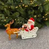 Party Favor Christmas Electric Deers Riding Creative Santa Claus Deer Cart Dla Dzieci Zabawki Xmas Decoration ZC400