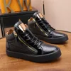 Scarpe da ginnastica di design più recenti Scarpe casual con cerniera Claskin Scarpa da uomo in velluto nero Scarpe da ginnastica con plateau da donna Sneaker alta da tutto