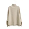 20 outono inverno cashmere suéter mulheres pescoço alto grosso 100% lã suéter preguiçoso solto malha pullover camisa de fundo personalização 211215