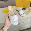 Designer Sandals Women Nappa Leather Slides Embossed Lettering Single Strap 25mm Mules Summer Outdoor Flats Sexy shoes with box NO 271