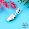 Ajuste original Pandora Charm Pulsera 100% 925 Plata Moda Deporte Zapato Viaje Plano Colgante Bead para hacer mujeres jóvenes Berloque Q0531