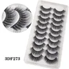 10 PAZAS 3D Faux Mink Pestañas 100% Hecho A Mano Natural Suave Strip Full Strip De Eyelash Extensión Falso Palestes Maquillaje 10 Estilo